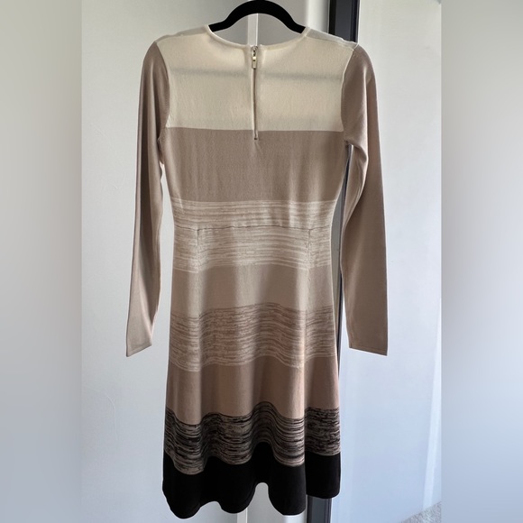 VIVIENNE TAM - Knit Dress - Ivory to Brown - Size Small - Picture 3 of 6